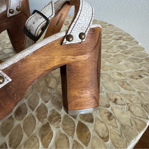 Bed Stu Kalah Leather Platform Sandals with Wooden Heel size 8.5 - Picture 7 of 12